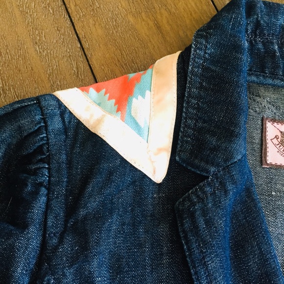 Upcycled lace patchwork boho jean jacket - Picture 9 of 15